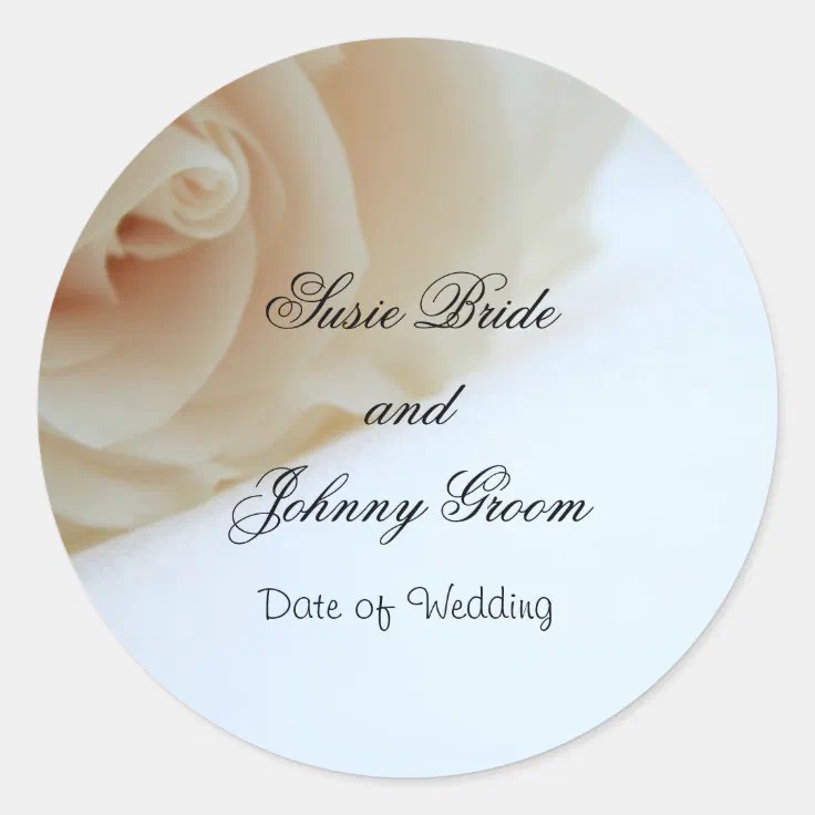Wedding Envelope Seal Sticker Template Zazzle