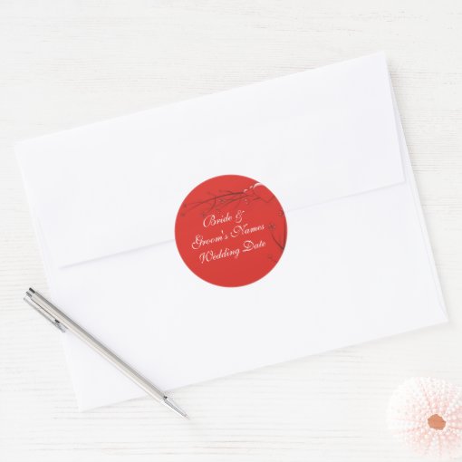 Wedding Envelope Seal Sticker Template Zazzle