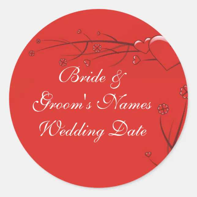 Wedding Envelope Seal Sticker Template Zazzle