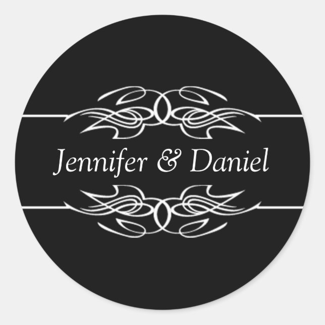 Wedding Envelope Seal Stickers Bride And Groom (Front)
