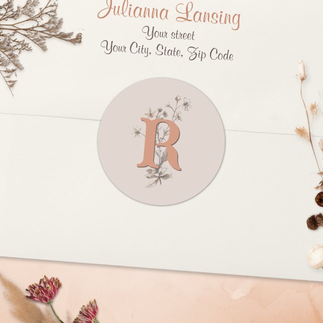 Wedding envelope sticker Rustic Boho Wildflowers (Creator Uploaded)