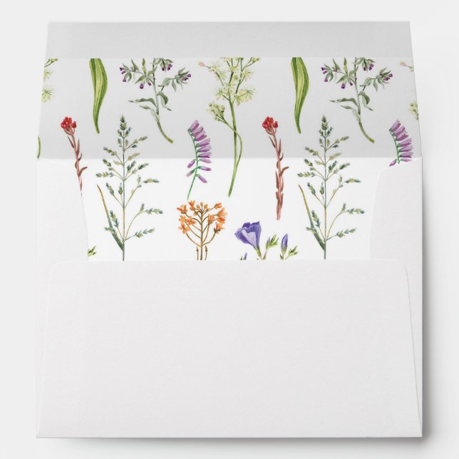 Wedding Envelope Wildflowers Floral Ditsy (Back (Bottom))