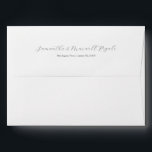Wedding Envelopes Modern Custom Sage Green<br><div class="desc">These wedding envelopes feature the bride and groom's names in elegant handwritten script typography. Use the template fields to enter your return address. The envelope opens to a solid sage green color. A simple choice for minimalist weddings. To see the matching wedding stationery suite visit www.zazzle.com/dotellabelle</div>