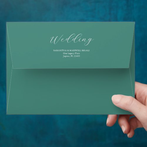 Wedding Envelopes Tropical Green