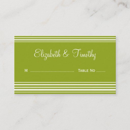 Customizable Wedding Escort Cards Business Card