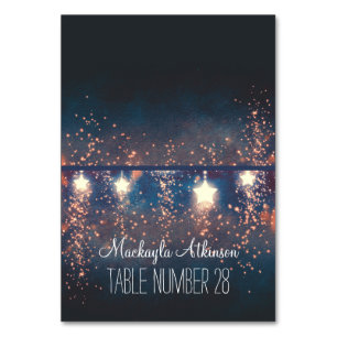 wedding escort cards moon stars