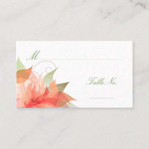 Customizable Wedding Escort Guest Place Cards Business Card Template