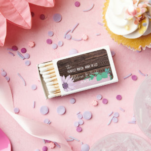 Wedding essential wooden floral custom Match box