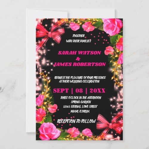 Wedding Eternal Floral Invitation