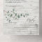 Wedding Eucalyptus botanical modern invite + rsvp
