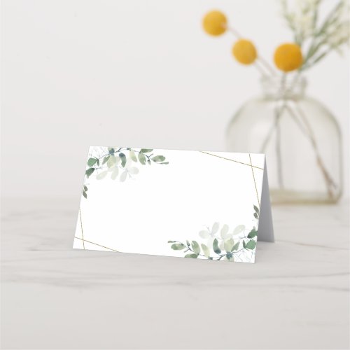 Wedding Eucalyptus Greenery Blank Place Card