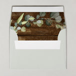 Wedding Eucalyptus Greenery Rustic Wood Envelope<br><div class="desc">Eucalyptus Greenery Rustic Country Wood Botanical Watercolor Spring Wedding Invitation Envelope - includes beautiful and elegant script typography with modern botanical leaves and greenery for the special Wedding day celebration.</div>