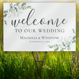 Wedding Eucalyptus Greenery Welcome Sign