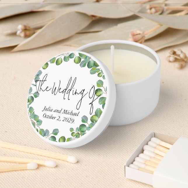  Wedding Eucalyptus Leaves  Mini Candle Favors (Insitu)