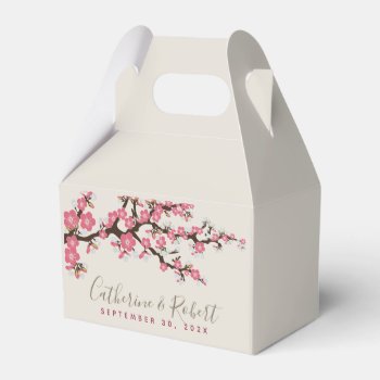 Wedding Event Cherry Blossom Pink Favor Box by TheWeddingShoppe at Zazzle