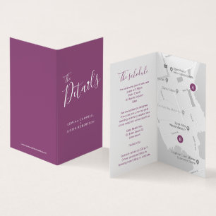 Wedding event details guest schedule map mulberry