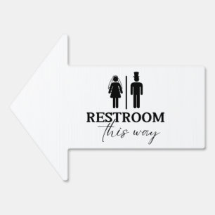 Wedding Event Minimal Restroom Sign