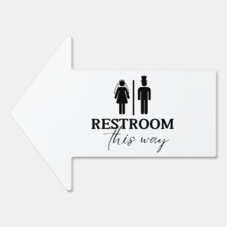 Wedding Event Minimal Restroom Sign