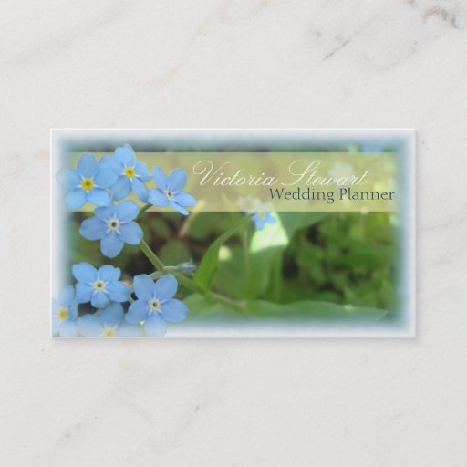 Customizable Wedding Event Planner Business Card Elegant Floral