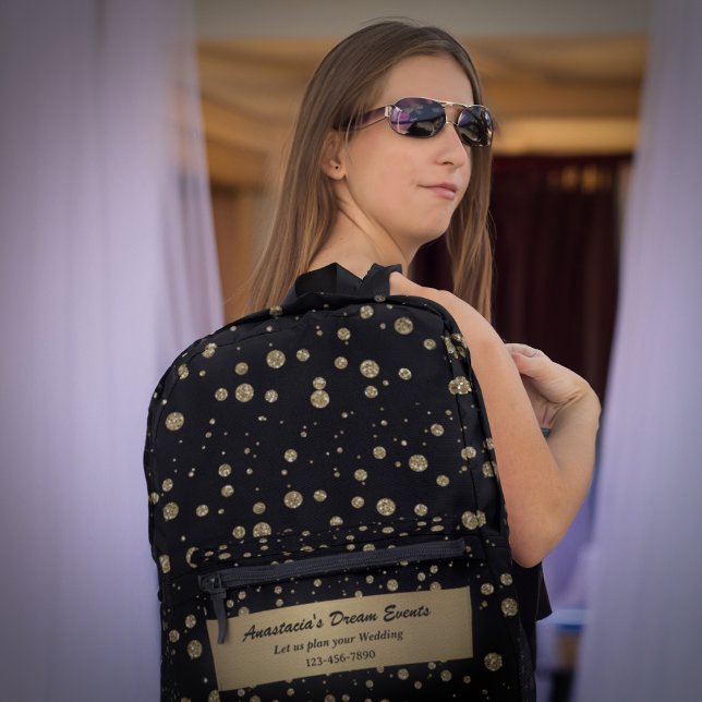 Wedding Event Planner Business Custom Printed Backpack (Wedding Event Planner Business Custom Printed Backpack travel and promote your  business. )
