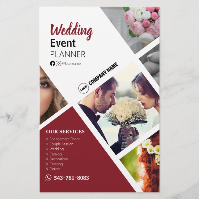 Wedding Event Planner Custom Flyer (Front)