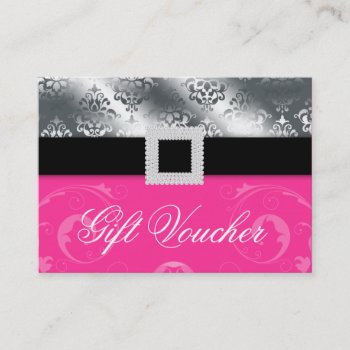 Wedding Event Planner Jewel Pink Silver Gift Card by WeddingShop88 at Zazzle