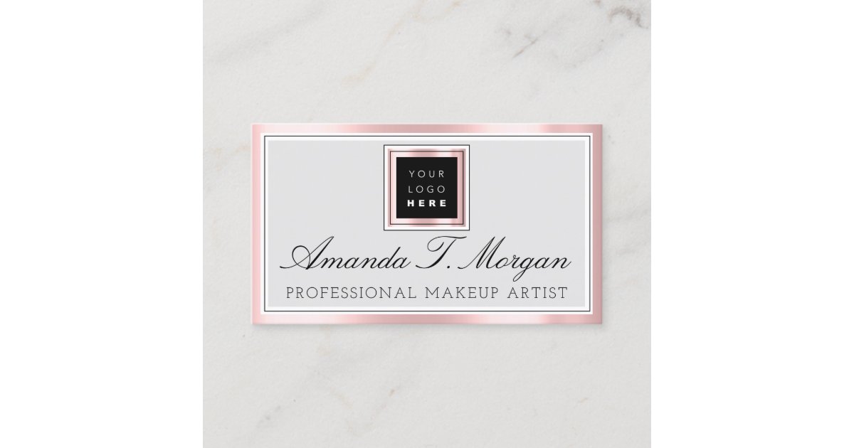 Wedding Event Planner Logo Pink Smoky Gray Business Card Zazzle Com