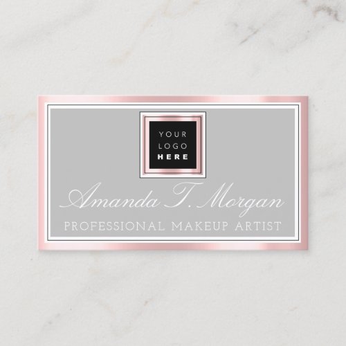 Wedding Event Planner Production Logo Pink Gray Business Card