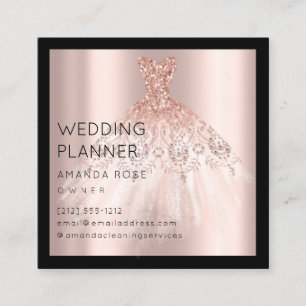 Wedding Event Planner Rose Gold Photo Logo Appointment Card