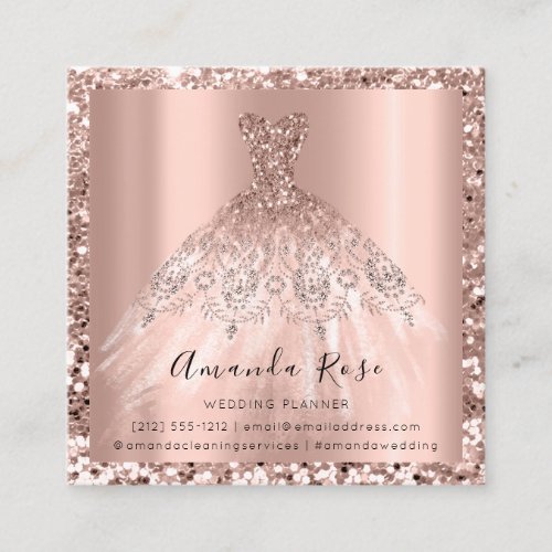 Wedding Event Planner Rose Pink Photo Logo VIP Appointment Card