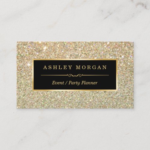 Wedding Event Planner _ Sassy Beauty Gold Glitter Business Card