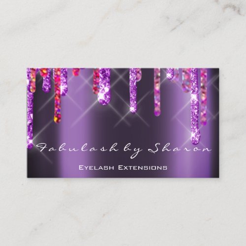 Wedding Event Planner Violet Drips Spark Business Card