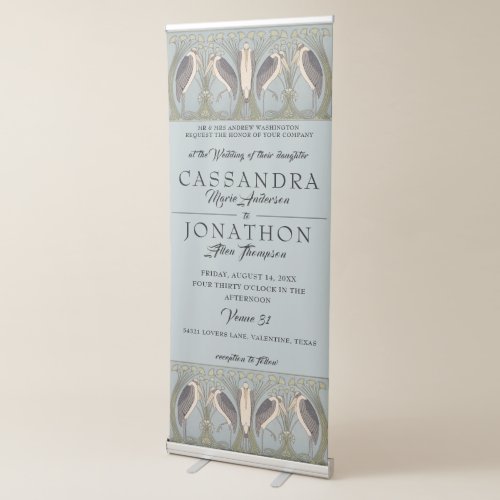 Wedding Event Vertical Banner Sign for Interiors