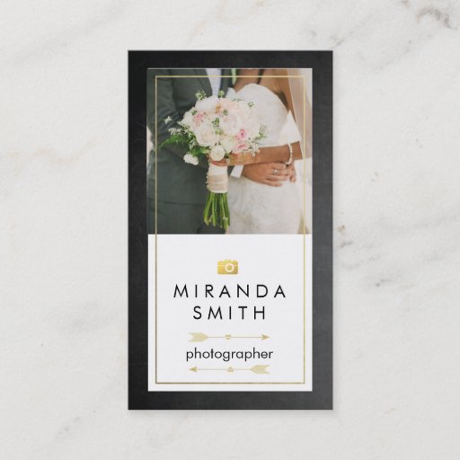Customizable Wedding Events Photography Business Card