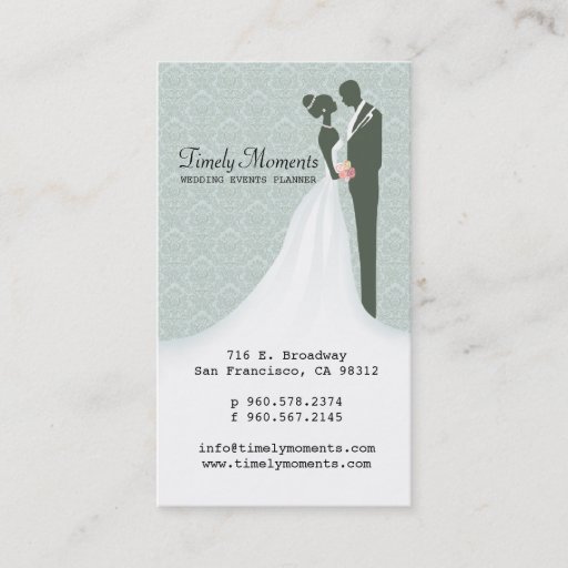 Customizable Wedding Events Planner Business Card