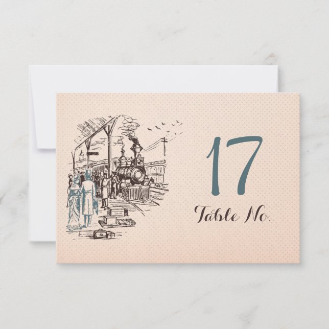 Wedding Express Table Number Card (Front)