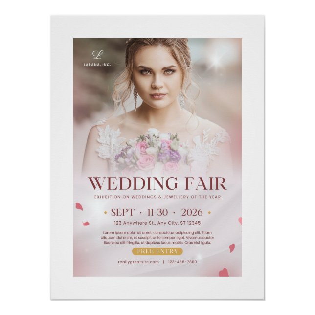 Wedding Fair Poster – Elegant Bridal Exhibition De (Front)
