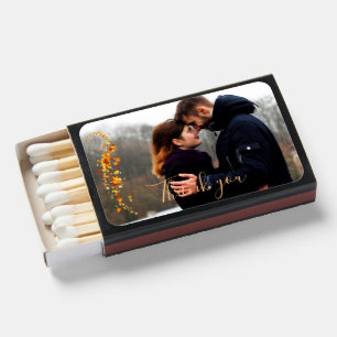 Wedding Fall Leaves Thank You Favor 50 Matchboxes
