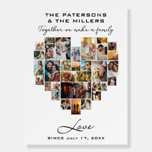 Wedding Family Anniversary Heart Photo Collage Foam Board