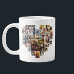 Wedding Family Anniversary Heart Photo Collage Giant Coffee Mug<br><div class="desc">A combination of the timeless elegance of modern script with the warmth of a heart-shaped photo collage, creating a stunning tribute to your special bond. It's perfect for displaying in your home, office, or gifting to a loved one on a special occasion. Capture the essence of your relationship and treasure...</div>
