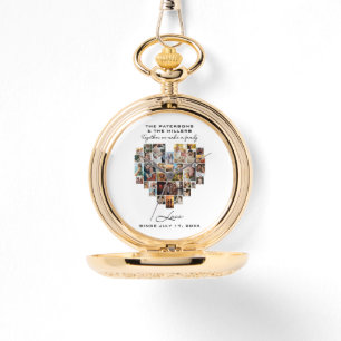 Wedding Family Anniversary Heart Photo Collage Watch