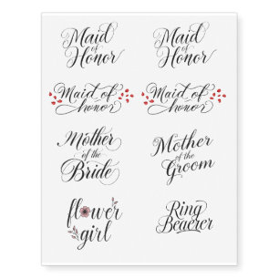 Wedding Family Temporary Tattoos