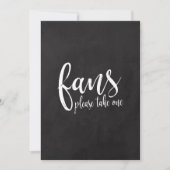 Wedding Fans Affordable Chalkboard Wedding Sign (Front)