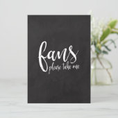 Wedding Fans Affordable Chalkboard Wedding Sign (Standing Front)