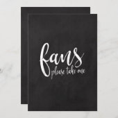 Wedding Fans Affordable Chalkboard Wedding Sign (Front/Back)