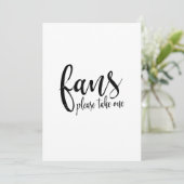 Wedding Fans Calligraphy Affordable Sign (Standing Front)