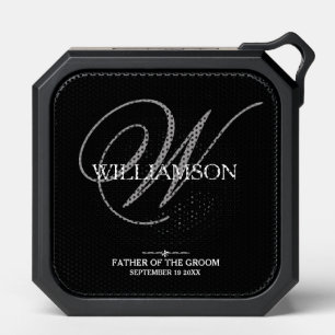 Wedding Father Of Groom Gift Monogram + Name Cool Bluetooth Speaker
