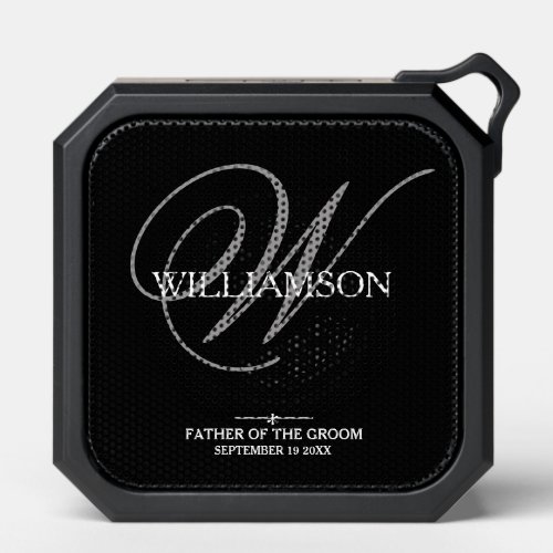 Wedding Father Of Groom Gift Monogram  Name Cool Bluetooth Speaker