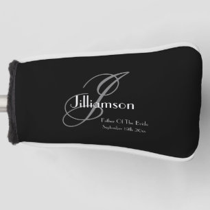 Wedding Father Of The Bride Gift Classic Monogram  Golf Head Cover