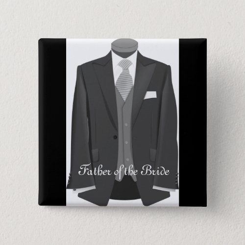 Wedding Father of the Bride Pin Button Badge Gift